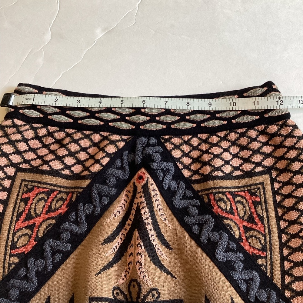 M Missoni Skirt Womens 4 3D Knit Alpaca Blend Iconic Pattern Italy Gossip Girl - Picture 11 of 13